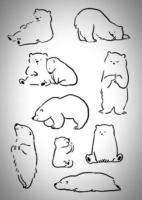 Bears In Love Drawing, Bear Sketch Simple, Cute Bears Drawing, How To Draw A Bear, Cute Bear Sketch, Simple Bear Drawing, Baby Bear Drawing, Bear Cute Drawing, Cartoon Bear Drawing