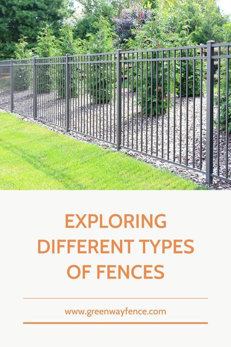 Open Fence Ideas, Fences That Don't Obstruct View, Types Of Fences Backyards, Houses With Fences, Outdoor Fence Ideas, Affordable Fencing, Fence Types, Types Of Fencing, Good Neighbor Fence