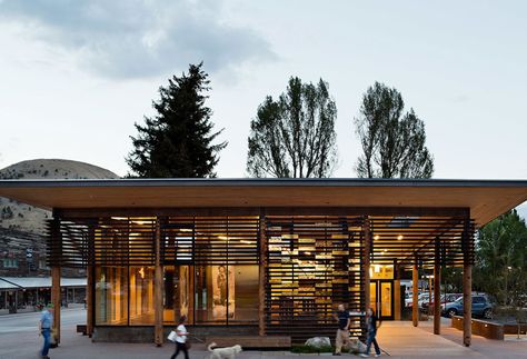 Shelter Architecture, Urban Community, Temporary Architecture, Welcome Center, Savoy Hotel, Community Hub, Pavilion Architecture, Jackson Wyoming, Key Projects