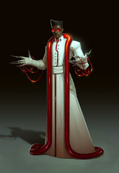 ArtStation - Cult Leader Space Vampire, Madison Tessera Sci Fi God Concept Art, Sci Fi Fantasy Clothing, Vampire Soldier Art, Sci Fi Villains, Sci Fi Vampire, Cult Leader Character Design, Steampunk Soldier, Space Vampire, Sam Alexander