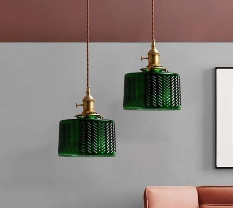 Lamps, Green Pendant Light, Hanging Lighting, Green Pendant, Glass Pendant Light, Glass Pendant, Pendant Lights, Green Glass, Pendant Light