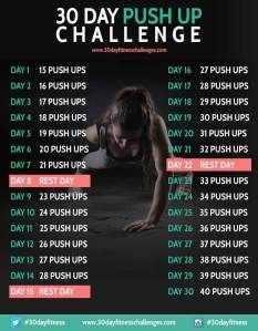 30 day challenges: from 30dayfitnesschallenges.com – PeachTeapot 30 Day Push Up Challenge, 30 Day Push Up, Crunches Challenge, Core Challenge, Squat Challenge, 30 Day Fitness, Push Up Challenge, Fitness Video, 30 Day Workout Challenge