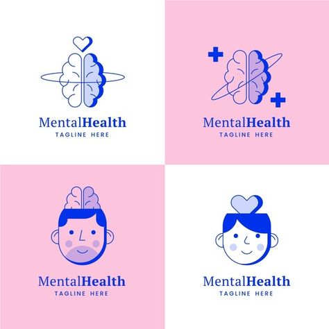 Health Care Graphic Design, Health Design Graphic, Mental Health Branding Design, Mental Health Branding, Health Logo Ideas, Mental Health Logo Design, Mental Selfcare, Health Graphic Design, Mental Health Logo