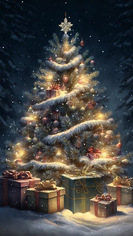 Winter Christmas Scenes, Christmas Tree Wallpaper, Merry Christmas Gif, Merry Christmas Wallpaper, Merry Christmas Pictures, Christmas Scenery, Christmas Phone Wallpaper, Merry Christmas Images, Christmas Pics