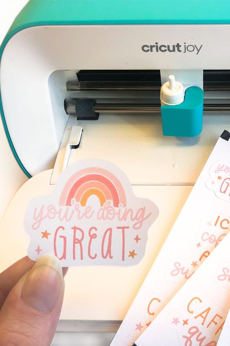 print then cut with cricut joy We love creating stickers to use in our planners or as decoration. As you might know the Cricut Joy doesn’t come with the print then cut feature like the Cricut Maker or Cricut Explorer does. Print then cut is an options which allows you to print and then cut … Print then Cut with Cricut Joy Read More » Cricket Joy Projects Craft Ideas, Cricket Joy, Creating Stickers, Cricut Print And Cut, Cricut Mat, Projets Cricut, Cricut Tips, Cricut Joy, Diy Cricut