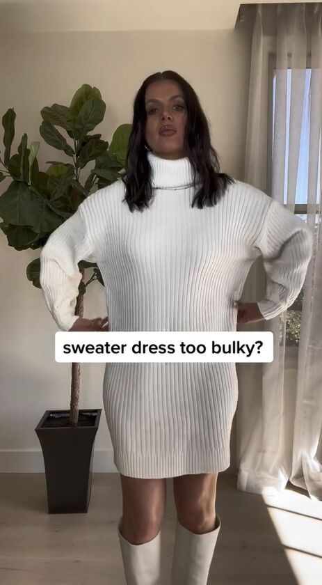 Knitted Jumper Dress Outfit, Long Sweater Styling, Big Sweater Dress, Belt Sweater Dress, Corset Over Sweater Dress, Oversized Winter Dress, Sweater As A Dress, Sweater Dress Outfit Oversized, How To Make A Sweater Dress Tighter