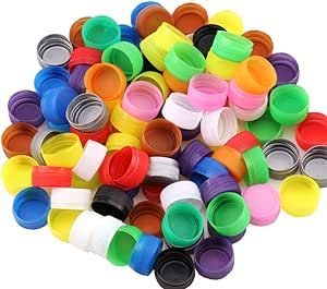 100PCS Plastic Bottle Caps DIY Craft Environmental Protection Bottle Caps for Children Intelligence Development Kindergarten Stickes (Mixed Color) Bottle Caps Diy, Butterfly Feeders, Plastic Bottle Caps, Diy Projektit, Diy Butterfly, Craft Night, Bottle Caps, Scrapbooking Embellishments, Plastic Bottle