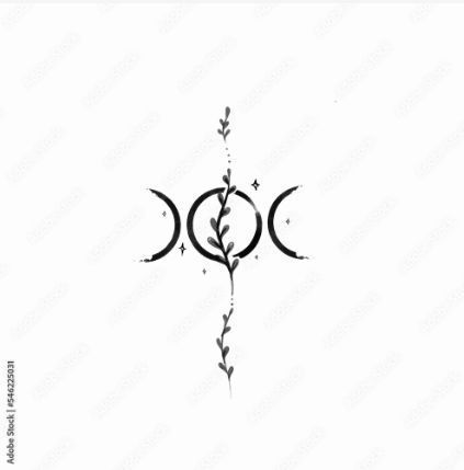 Triple Moon Finger Tattoo, Triple Goddess Tattoo Design, Triple Moon Goddess Tattoo, Moon Goddess Tattoo, Triple Goddess Tattoo, Moon Wrist Tattoo, Triple Moon Tattoo, Pagan Tattoos, Tattoos 2023