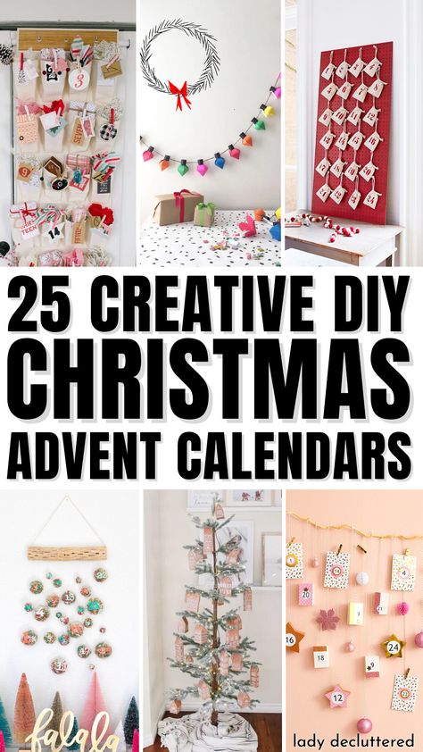 25 Creative DIY Christmas Advent Calendars Easy Diy Christmas Advent Calendar, Diy Wall Advent Calendar, Bunting Advent Calendar, Hot Wheels Advent Calendar Diy, Create Your Own Advent Calendar, Make Your Own Advent Calendar Ideas, Avent Calendar Christmas Diy, Diy Christmas Advent Calendar Ideas, Handmade Advent Calendar Ideas