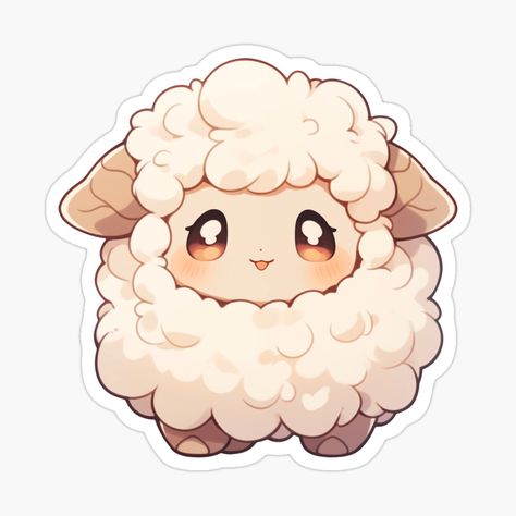 Lamb Cute Drawing, Kawaii Sheep Drawing, Sheep Cute Drawing, Sheep Cartoon Drawing, Cute Lamb Drawing, Cute Kawaii Animals Drawing, Cute Sheep Drawing, Cute Sheep Art, Kawaii Goat