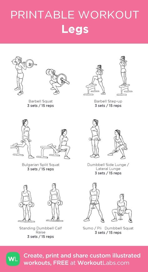 Legs And Glutes Workout Barbell, Leg Workout With Weights, Workout Morning, Fitness Studio Training, Leg Workouts Gym, Weight Workouts, Workout Labs, Printable Workout, Gym Workout Plan For Women