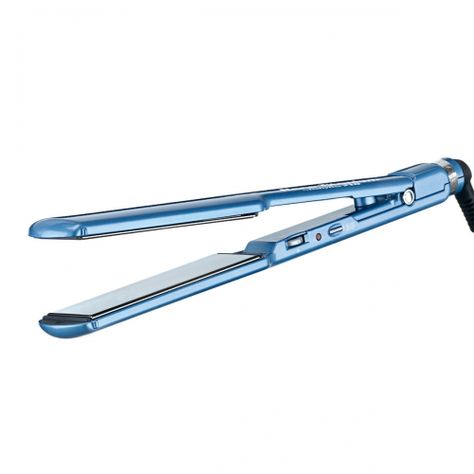 BaByliss PRO Nano Titanium Blue Flat Iron (1-1/2") Babyliss Straightener, Hair Gadgets, Straightening Iron, Flat Iron Hair, Hair Dryer Comb, Best Hair Straightener, Iron Hair, Straighten Iron, Ceramic Heater