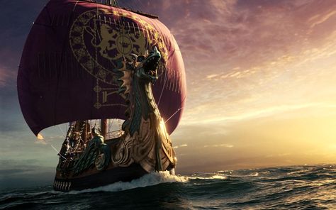 Narnia Dawn Treader Ship #ship #dawn #narnia #treader #movies #1080P #wallpaper #hdwallpaper #desktop Voyage Of The Dawn Treader, The Dawn Treader, Dawn Treader, Viking Ships, Edmund Pevensie, The Chronicles Of Narnia, Sea Serpent, Viking Ship, Speculative Fiction