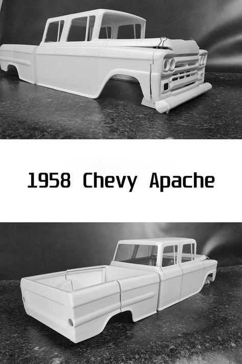 Chevy Apache 1958 Rc Car Bodies, Chevy Apache, Rc Motors, 3d Printing Diy, Rc Crawler, Drag Cars, Car Body, Rc Toys, Rc Car