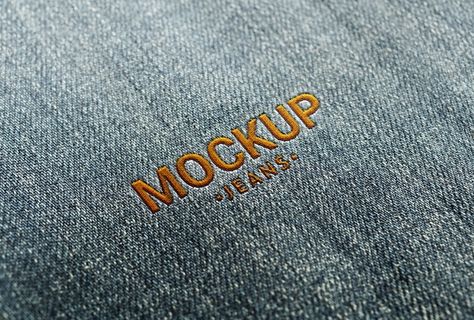 Jeans embroidery mock-up close-up | Free Psd #Freepik #freepsd #embroidery-mockup #fabric-mockup #realistic-mockup #mockup Jeans Embroidery, Free Embroidery, Free Psd, Mock Up, Graphic Resources, Mockup, Close Up, Embroidery, Fabric