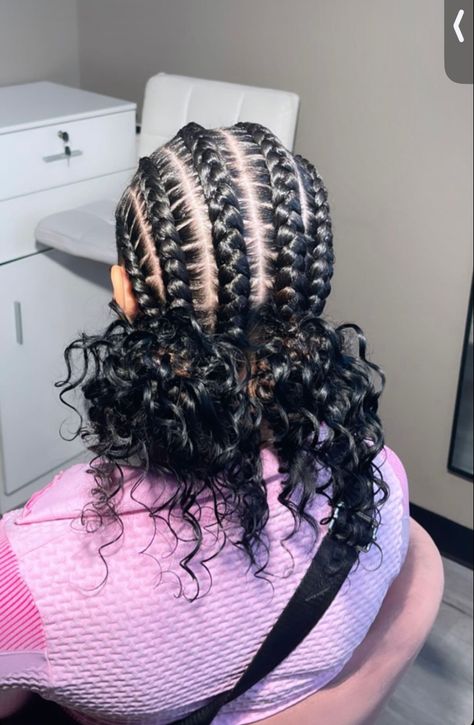 Simple Cute Braided Hairstyles Black, Black Braided Hairstyles With Beads, Hairstyles For Graduation Braids, Braided Hairstyles With Real Hair, Easy Quick Braided Hairstyles Black, Easy Cute Hairstyles Black Women, Hair Styles Ideas Black Women, Stitch Braids 2 Buns, No Weave Braids