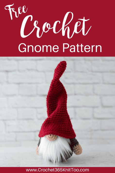 Crochet Christmas Gnome, Crochet Gnomes Pattern Free, Christmas Scrapbook Paper, Crochet Gnome, Quick Crochet Projects, Christmas Crochet Patterns Free, Crochet Snowman, Crochet Santa, Crochet Xmas