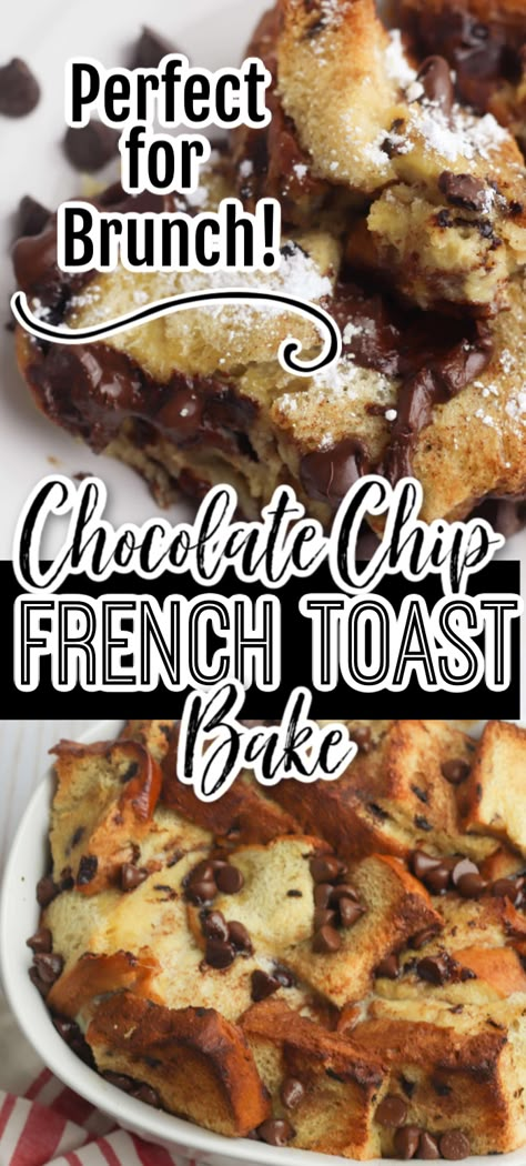 Brioche Casserole, Chocolate French Toast Casserole, Chocolate Chip French Toast, Brioche French Toast Casserole, Sweet Breakfast Casserole, Chocolate French Toast, French Toast Bake Overnight, Brioche French Toast, Easy Breakfast Recipe