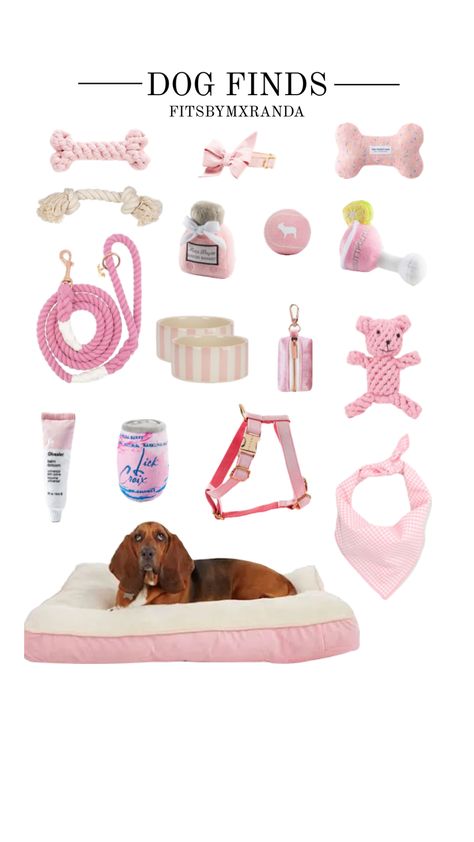 Pink Dog Aesthetic, Dog Finds, Dog Accesories, Dog Room, Dog Aesthetic, Dog Rooms, Aesthetic Pink, Pink Dog, Pink Girl