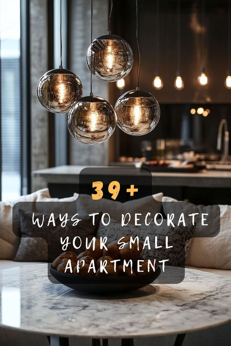 Discover 39 smart ways to decorate your small apartment. 🏠✨ These creative ideas offer clever storage solutions, multi-functional furniture, and stylish decor that maximize space and enhance your home's look. Ready to transform your apartment? Click to explore all the innovative ideas! #SmallApartmentDecor #CreativeDecorating #CleverStorage #MultiFunctionalFurniture #SpaceMaximization Apartment Living Room Lighting Ideas, Small High Rise Apartment Decor, Small Townhome Decorating, Cool Apartment Ideas, High Rise Apartment Decor, Apartment Renovation Ideas, High End Apartment, Small Apartment Decorating Ideas, Small Condo