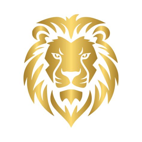 Lion Head Illustration, Gold Lion Logo, Lion Face Template, Lion Logo Design Graphics, Lion Logo Png, Lion Graphic Design, Lion Head Drawing, Golden Logo Design, Lion Logo Design