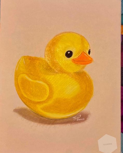 #prismacolor#drawing#art#duck#yellow#tonedtan#art Yellow Duck Drawing, Ducks Drawing, Duck Draw, Draw Duck, Rubber Duck Drawing, Duck Drawings, Teddy Drawing, Silly Birds, Drawing Prismacolor