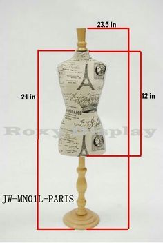 Miniature Dress Form, Mannequin Diy, Mini Dress Form, Paris Patterns, Miniature Dress, Jewelry Display Box, Dress Form Mannequin, Sewing Aprons, Earring Organizer