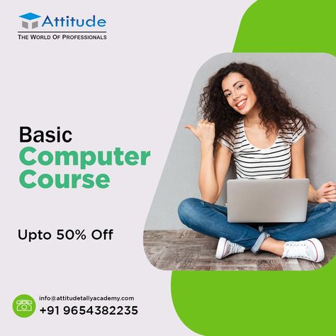 Best Institute for learning Basic Computer Course in Uttam Nagar. we will see practice questions from the concepts on the Number Systems, Number System Conversions, Generations of Computers, Tally Computer Course, Computer Institute Banner Design, Computer Course Poster, Basic Computer Course, Excel Course, Web Design Inspiration Creative, Computer Generation, Computer Course, Advanced Excel