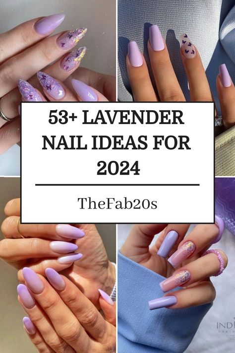 Looking for stunning lavender nails? Thes elavender nail designs are SO good, we are obsessed with these trendy lavender nail ideas fo 2024 Lavender Nails Inspiration, Lavender Fall Nails, Purple And Grey Nail Ideas, Light Purple Nails Ideas, Lavender Floral Nails, Lavender Summer Nails, Purple Vacation Nails, Lavender Nails Design, Lavender Dip Nails