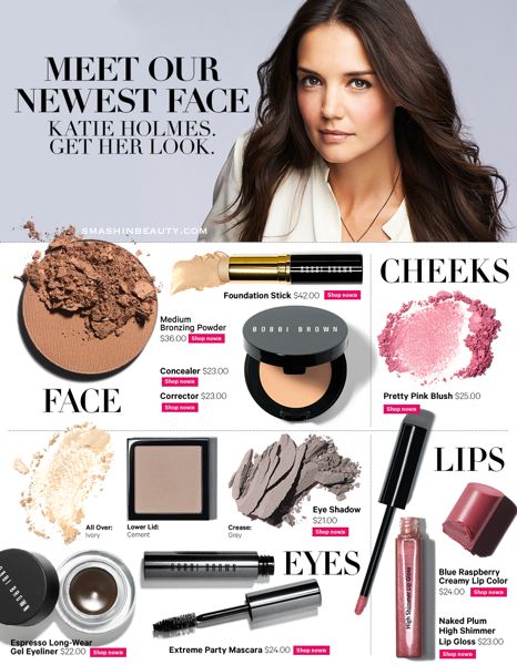 Bobbi brown cosmetics is proud to announce that american actress katie holmes has partnered with bobbi brown cosmetics as the brand’s first-ever celebrity face. Description from boothedogs.com. I searched for this on bing.com/images Remove Makeup From Clothes, Bobbi Brown Makeup, Brown Makeup, Bronzing Powder, Kiss Makeup, Katie Holmes, Gel Eyeliner, Summer Makeup, Makeup Collection