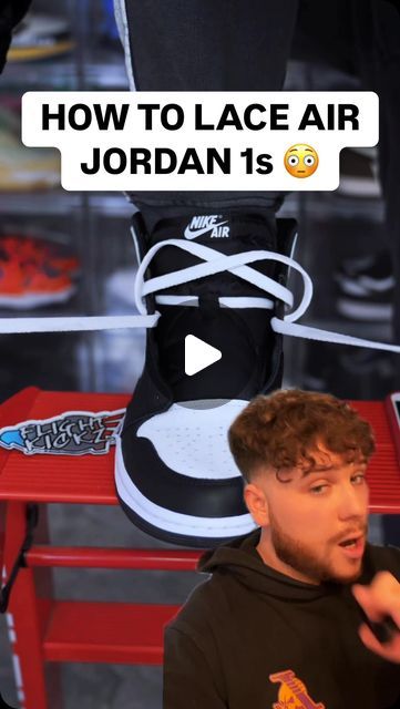 Plugged Inn on Instagram: "How to tie Air Jordan 1 Highs in 2024 😳👀
-
#sneakers #sneaker #jordan1 #airjordan1 #tutorial #tutorials #sneakerhead #sneakerheads #kotd #newsneakers" How To Tie Jordan 1 High, Lace Jordan 1 High, Lacing Jordan 1 High, How To Lace Air Jordan 1, How To Lace Jordan 1 Mid, How To Tie Air Jordan 1 Laces, How To Lace Jordan 1 Low, Jordan 1 Laces Style, How To Lace Jordan 1 High