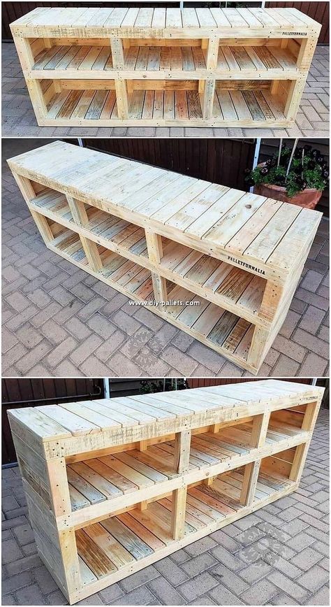 Shelving Cabinet, Kids Woodworking Projects, Wood Pallet Recycling, Pallet Cabinet, Pallet Kitchen, Woodworking Projects For Kids, Into The Wood, Wooden Pallet Projects, Pallet Shelves