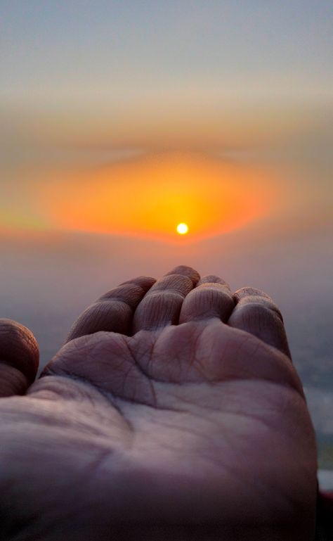 Sunset, Photography, Hand, Hand with sun, Nature, Sky, Evening Mount Abu Snapchat Story, Mount Abu Photography, Mount Abu, Sunset Point, Washroom Design, Sun Nature, Best Sunset, Udaipur, My Photo Gallery