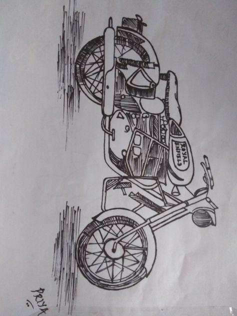 Bike Drawing, Dreamcatcher Tattoo, Pencil Sketch, Cartoon Art, Drawing Sketches, Pencil Drawings, Art Painting, Sketch, Bike