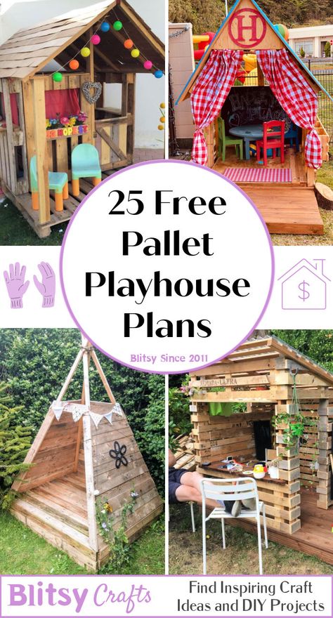 Play House Plans, Diy Pallet Playhouse, Pallet Playground, Chic Mudroom, Casa In Pallet, Pallet Kids, Pallet Playhouse, Outdoor Pallet Projects, Diy Wood Pallet Projects