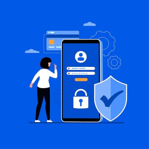 Cyber data security online concept illus... | Free Vector #Freepik #freevector #mobile-security #online-safety #online-security #privacy Password Cracking, Multi Factor Authentication, Internet Technology, Phone Service, Job Resume, Data Breach, Resume Format, Communication System, Internet Security