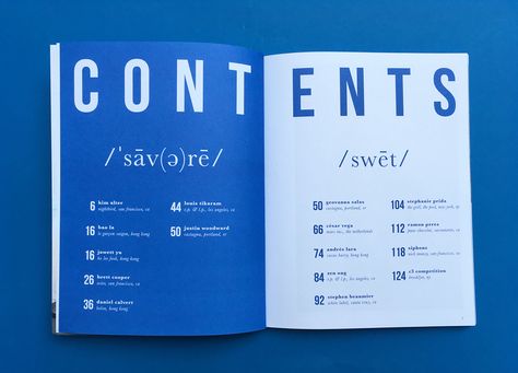 table of contents / toc / food magazine Table Of Contents Magazine, Contents Page Design, Table Of Contents Design, Magazine Design Cover, Magazine Layout Inspiration, Creative Magazine, Contents Layout, Magazine Table, Cookbook Design