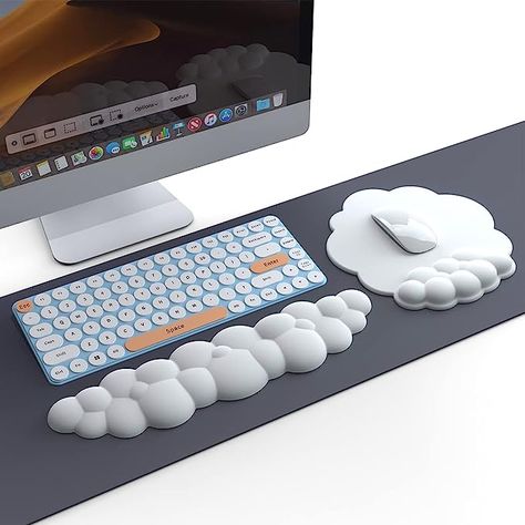 Mouse Wrist Rest, Keyboard Wrist Rest, Keyboard Pad, Wrist Rest, Clouds Design, Keyboard Mouse, Wrist Support, Car Gadgets, Computer Laptop