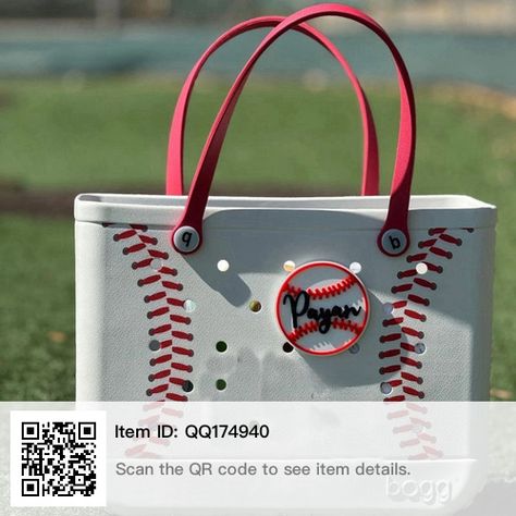 Baseball Bogg Bag, Baseball Attire, Acrylic Projects, Goodie Bag Ideas, Sport Ideas, Baseball Wedding, Travel Baseball, Bogg Bag, Custom Backpack