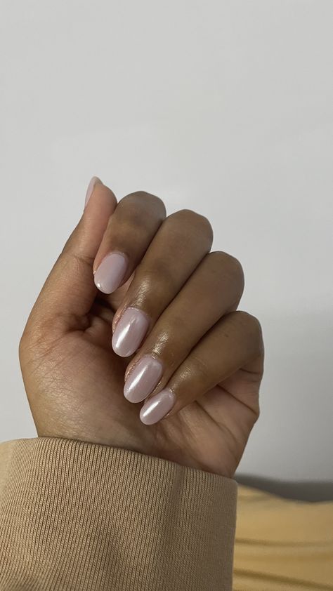 Sheer Lavender with white pearl chrome on top Chrome Nails For Brown Skin, Nails On Brown Skin, Nails Brown Skin, Pearl Chrome, Nails Brown, Chrome Nails, Brown Skin, Beauty Trends, White Pearl