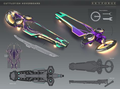 ArtStation - Skyforge | Cuttlefish Hoverboard Futuristic Vehicles, Future Technology Concept, Concept Vehicles Sci Fi, Sci Fi Tech, Space Ship Concept Art, Futuristic Motorcycle, New Technology Gadgets, Kushina Uzumaki, Future Tech