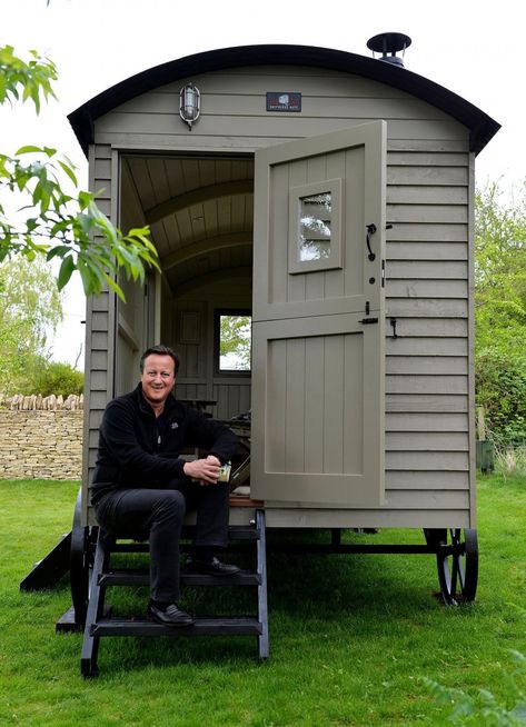 The man who broke Britain Shepherds Hut Exterior Colours, Tiny Cottages, Modern Man Cave, Shepherds Huts, Shepherd Hut, Shepherd Huts, Backyard Creations, Shed Of The Year, Cotswolds Cottage