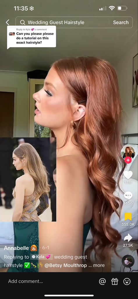 Red Hair Brides, Red Wedding Hair, Grad Hairstyles, Gigi Hadid Hair, Redhead Makeup, Bridal Hair Inspiration, Prom 2024, Bridesmaid Hair Makeup, Editorial Hair