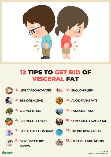 Fat Loss Tips Visceral Fat Exercises, Visceral Fat Loss, Flatter Stomach, Visceral Fat, Reduce Body Fat, Fat Loss Diet, Weight Workout Plan, Stubborn Fat, How To Eat Less