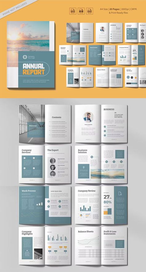 Annual Report Brochure Template AI, EPS, PSD. 20 Pages. Modern Annual Report Design, Modern Report Design, Annual Report Cover Design Inspiration, Poster Layout Template, Report Design Ideas, Annual Report Design Inspiration, Leaflet Design Template, Annual Report Cover Design, Booklet Design Layout