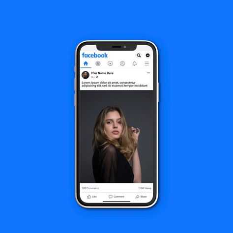 Facebook Mobile Post Facebook Page Mockup, Facebook Post Mockup, Facebook Mockup, Instagram Mockup, Facebook Template, Social Media Mockup, Template Facebook, Mobile Mockup, Phone Template