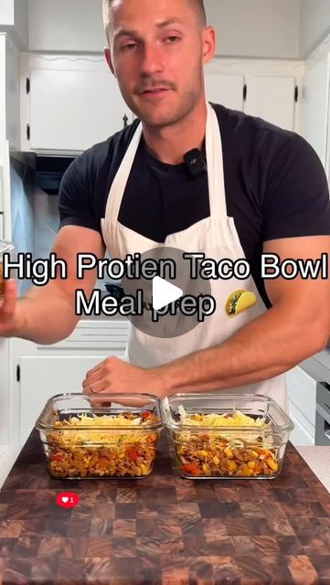 Fat Loss | High Protein Meal Prep | Metabolism on Instagram: "High protein taco bowl meal prep?! YUM! 💪 - Follow @fatlossandcoffee for more🙏🚀 - For a flexible fat loss nutrition system download "Feed the Muscle, Burn the Fat" (see link in bio) - Try JavaBurn ☕️ for a metabolic boost (see link in bio) - #fatloss #fatlosstips #highprotein #highproteinmealsmadeeasy #metabolismbooster #weightloss #mealprep #highproteinmealprep #mealprepmadeeasy #coffee #javaburncoffee" Meal Prep For High Protein Diet, High Protein Taco Bowl Meal Prep, Taco Protein Bowl, High Protein Meals For Men, Meal Preps For Fat Loss, High Protein High Fiber Meal Prep, Protein Taco Bowl, High Protein Taco Bowl, Meal Prep Taco Bowls