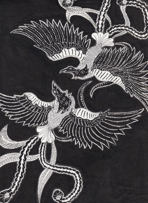 Ornamen Nusantara: Motif Phoenix pada Batik by h4125 on ... Xray Art, Engraving Tattoo, Graphic Shapes Design, Motif Batik, Indonesian Art, Phoenix Art, Batik Art, Woodworking Patterns, Batik Design