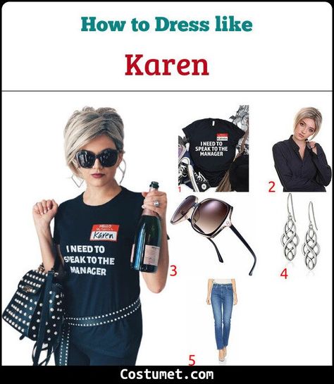 Cute Womens Halloween Costumes For Work, Karen Outfit Funny, Red Flag Halloween Costume, Karen Smith Halloween Costume, Halloween Costumes 2022 Women, Halloween Work Outfit, Karen Halloween Costume, Halloween Costume For Work, Panto Costumes