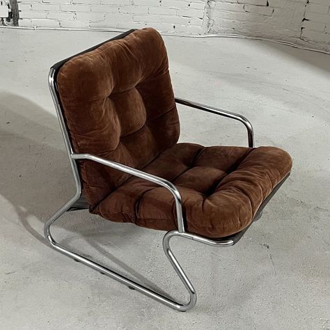 Listed on VNTG.com: Danish Tubular Chrome Chair | #vntg #vintage Chrome Chair, Mid Century Modern Lounge, Mid Century Modern Lounge Chairs, Danish Chair, Danish Mid Century Modern, Future Apartment Decor, Vintage Lounge Chair, Flex Room, Room Redo